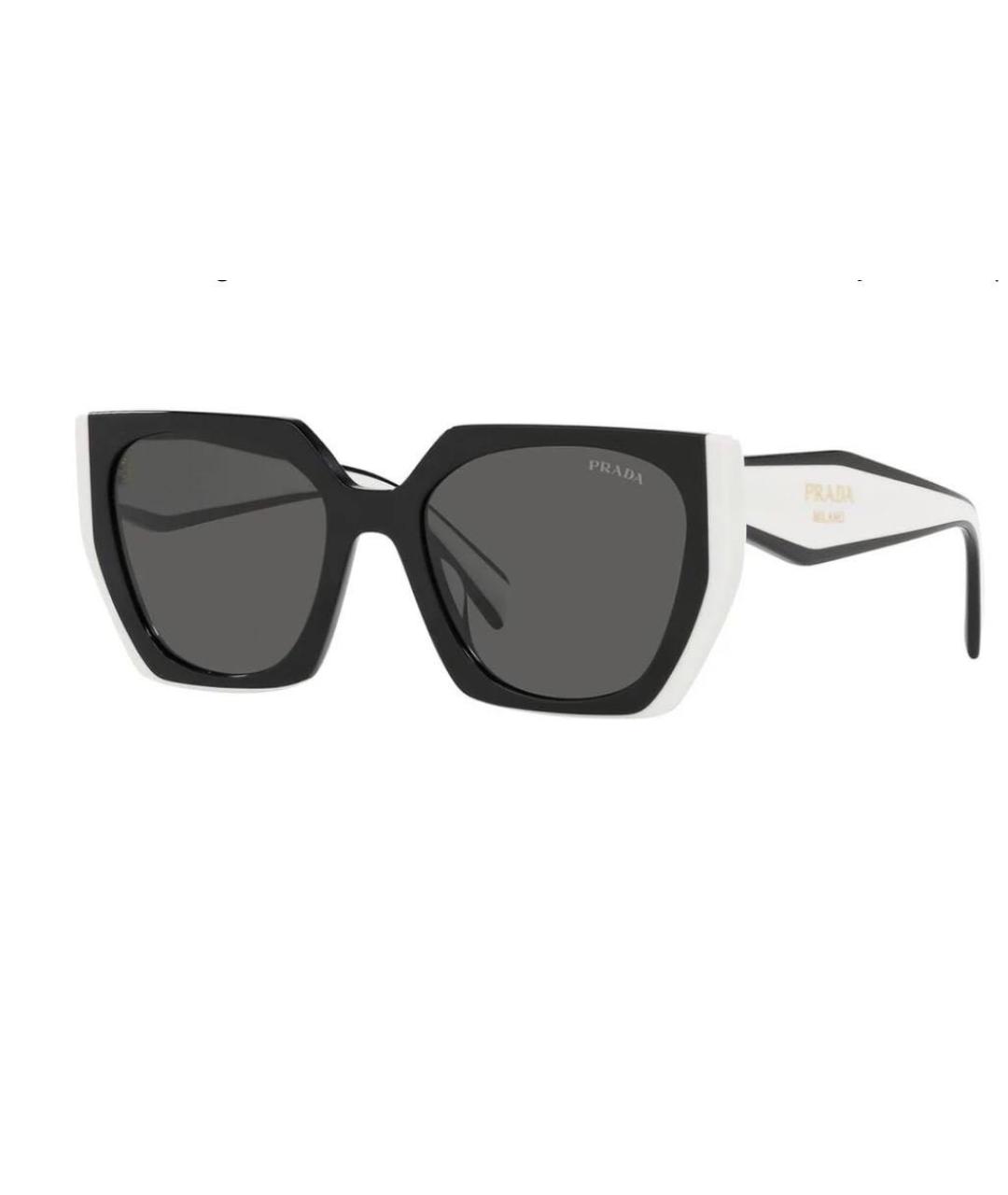 PRADA Черные пластиковые солнцезащитные очки, фото 2