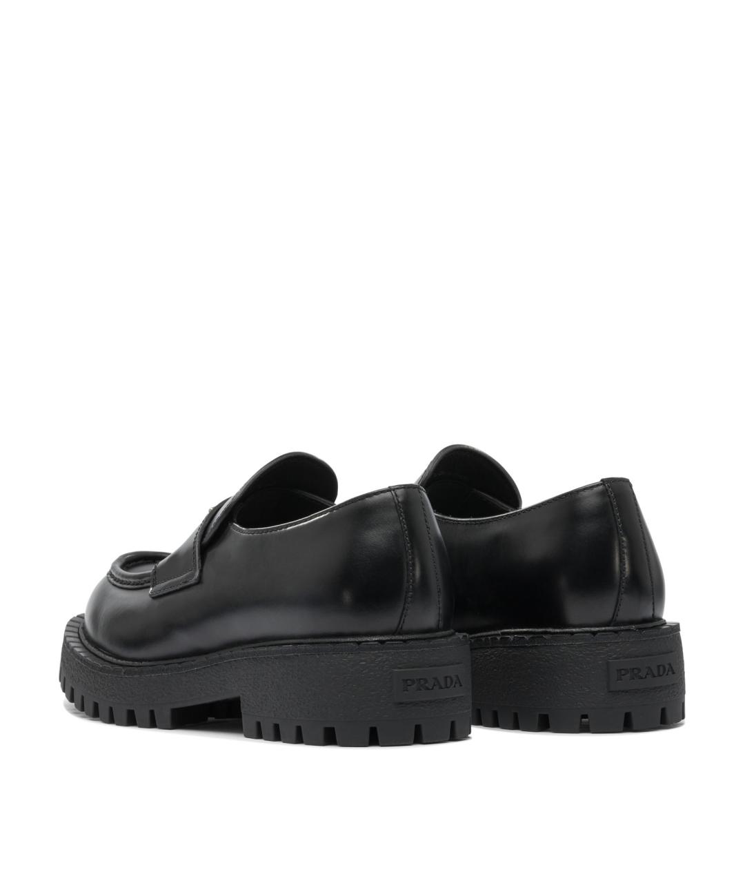 PRADA Черные кожаные лоферы, фото 4