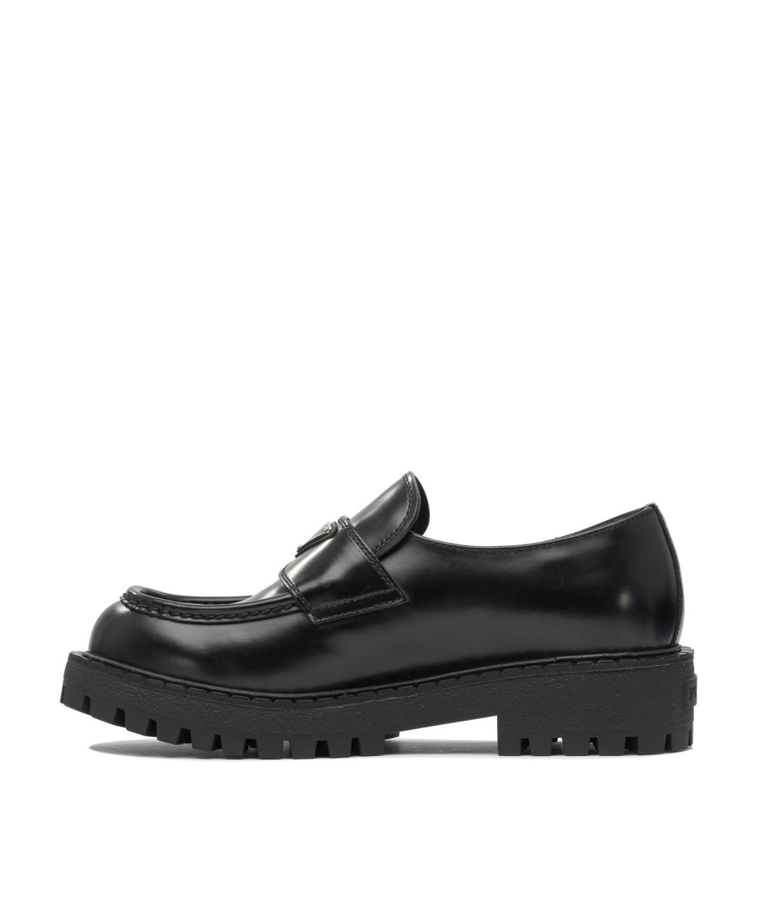 PRADA Черные кожаные лоферы, фото 3