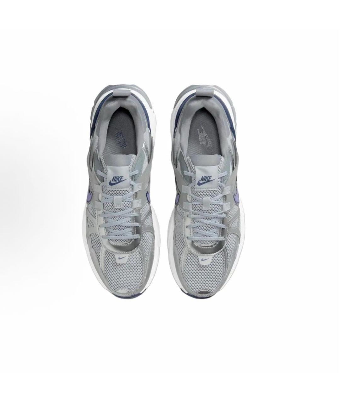 NIKE Серебряные текстильные низкие кроссовки / кеды, фото 3