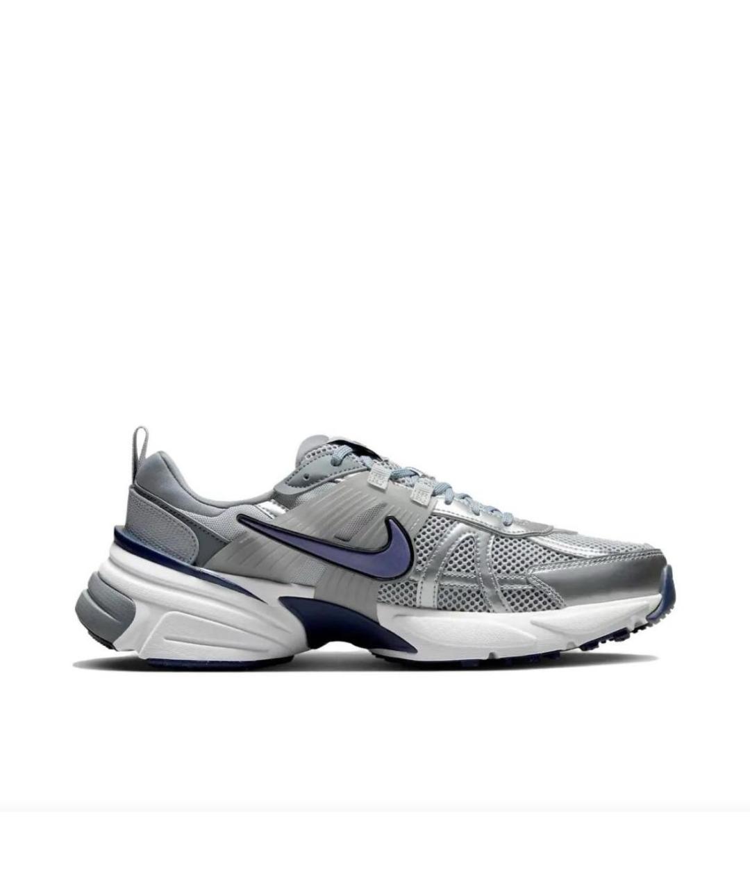 NIKE Серебряные текстильные низкие кроссовки / кеды, фото 9