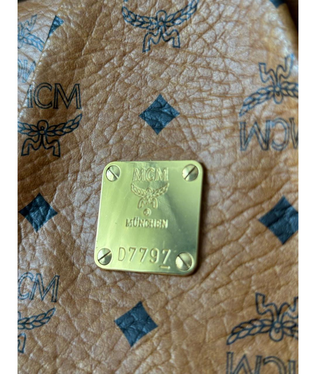 MCM Коричневая кожаная сумка тоут, фото 7