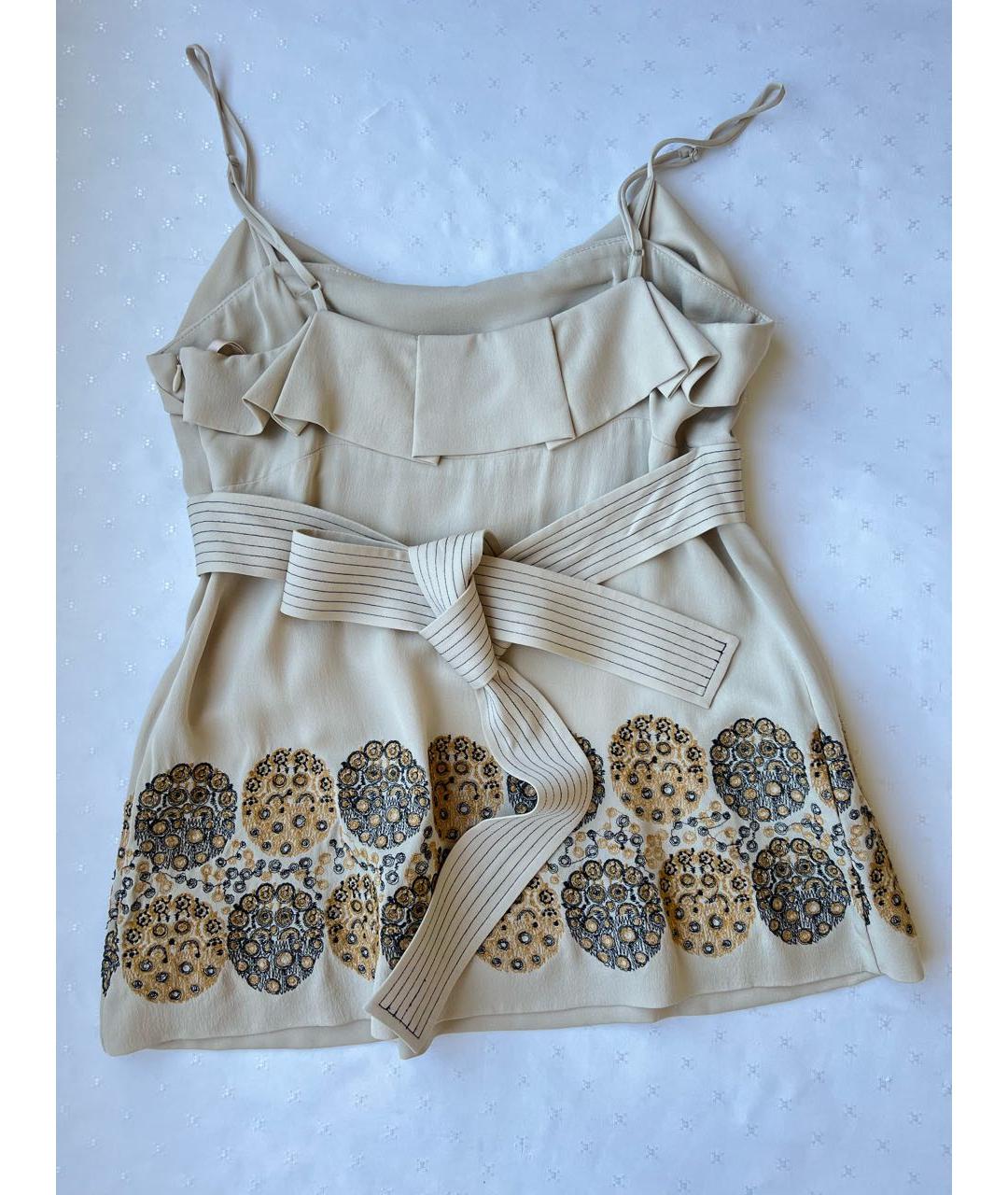 BCBG MAXAZRIA Серая шелковая майка, фото 2