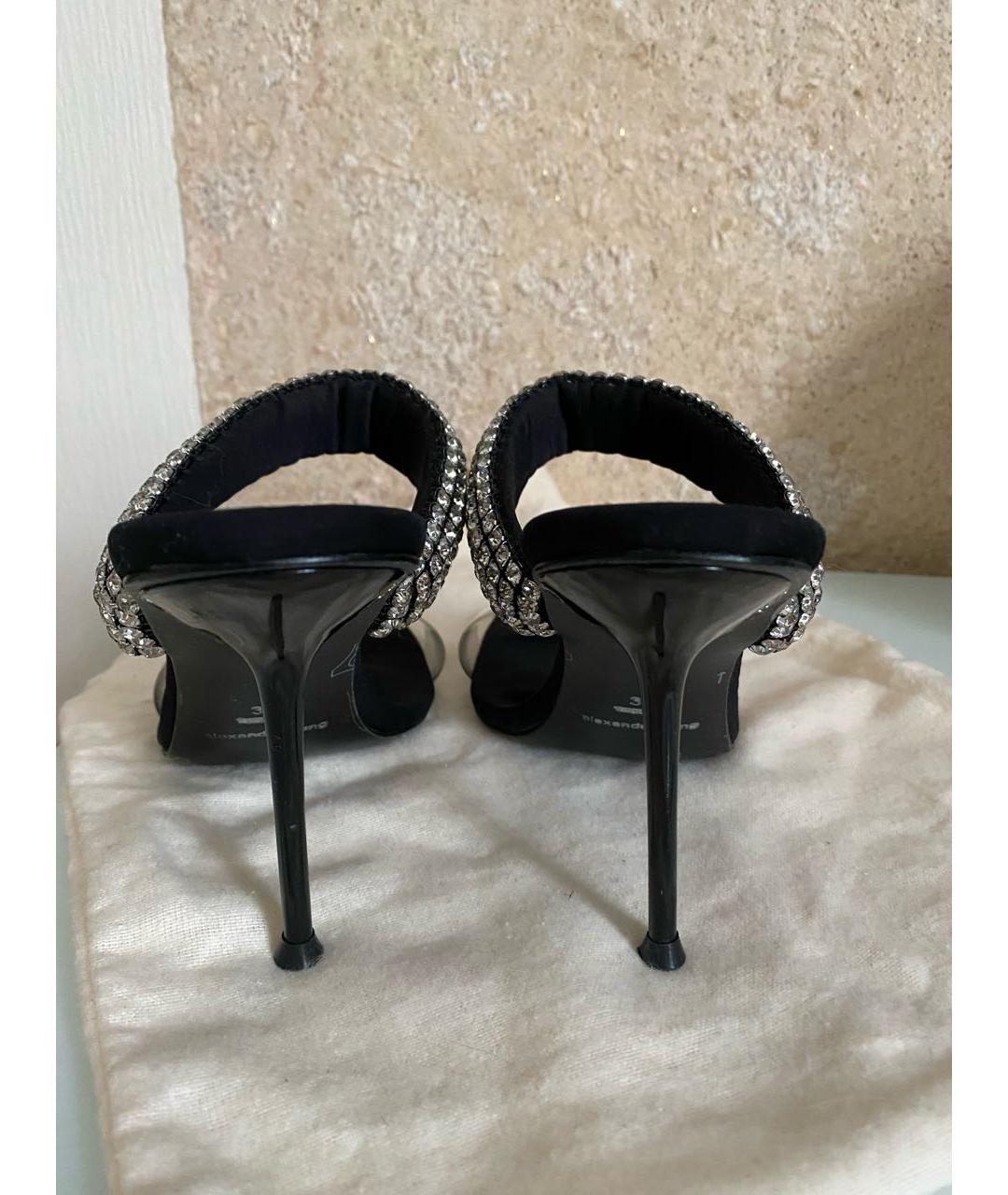 ALEXANDER WANG Черные текстильные босоножки, фото 5