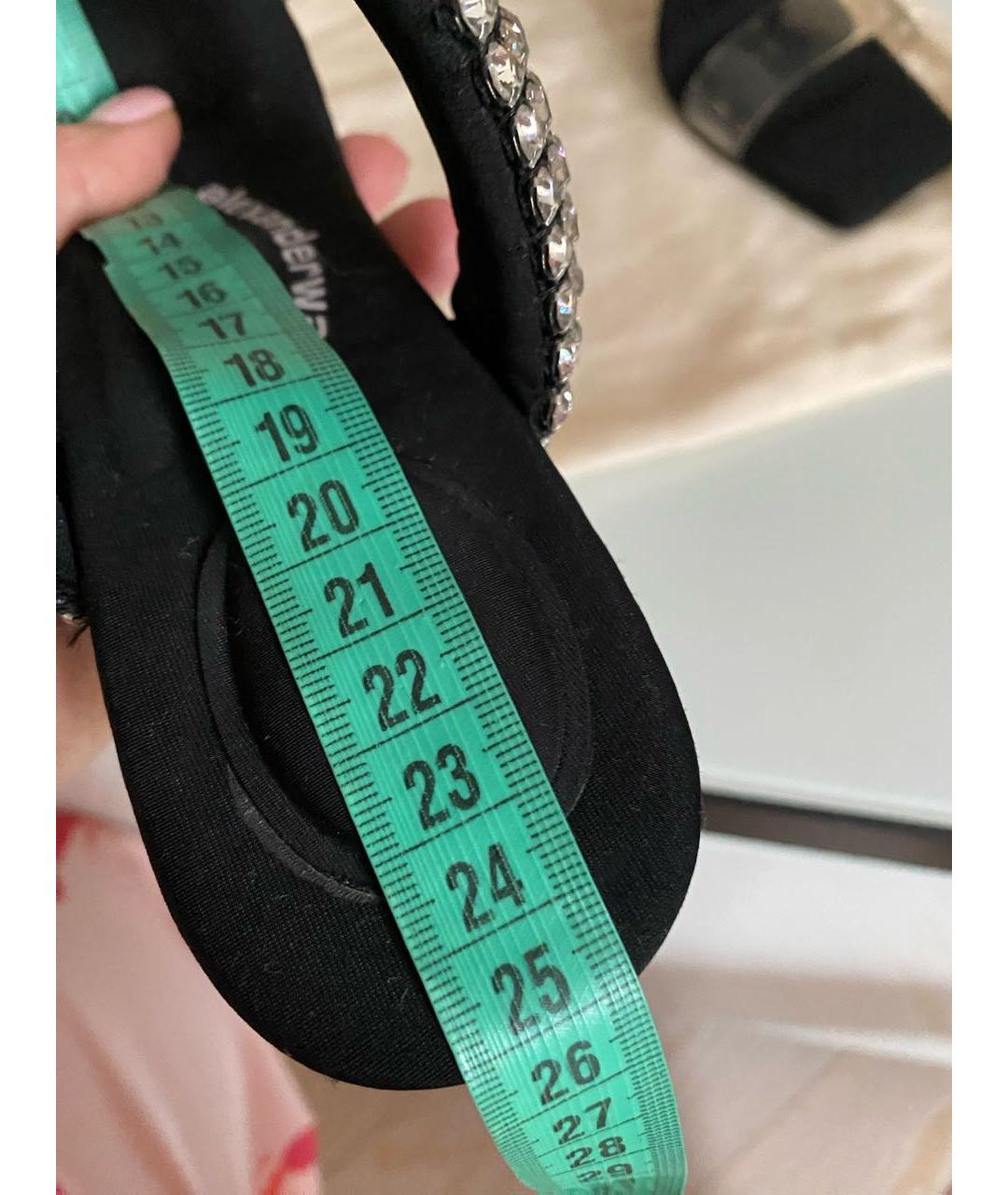 ALEXANDER WANG Черные текстильные босоножки, фото 8