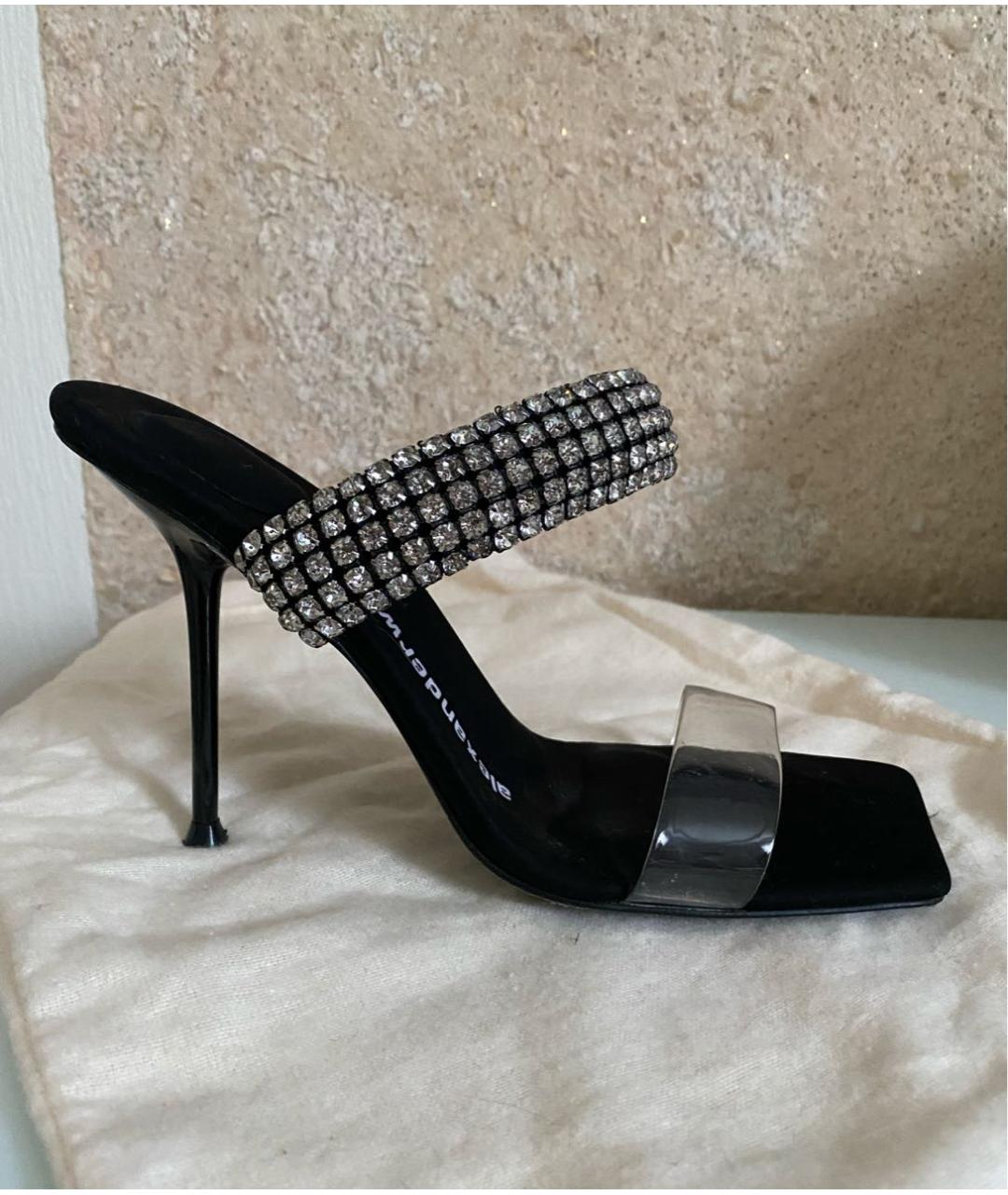 ALEXANDER WANG Черные текстильные босоножки, фото 9