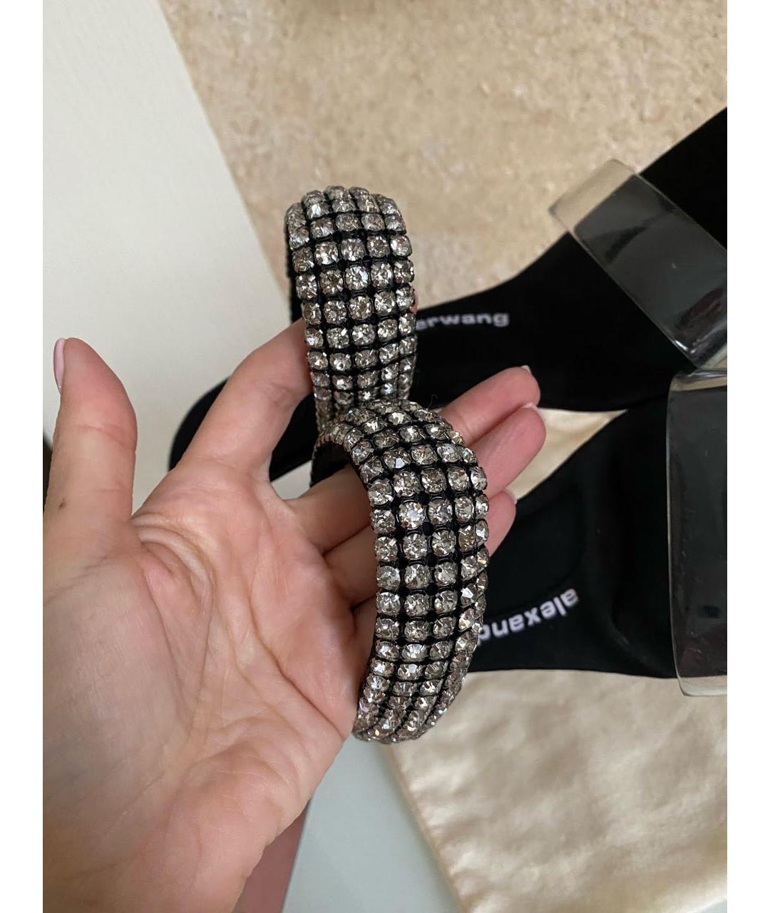 ALEXANDER WANG Черные текстильные босоножки, фото 6