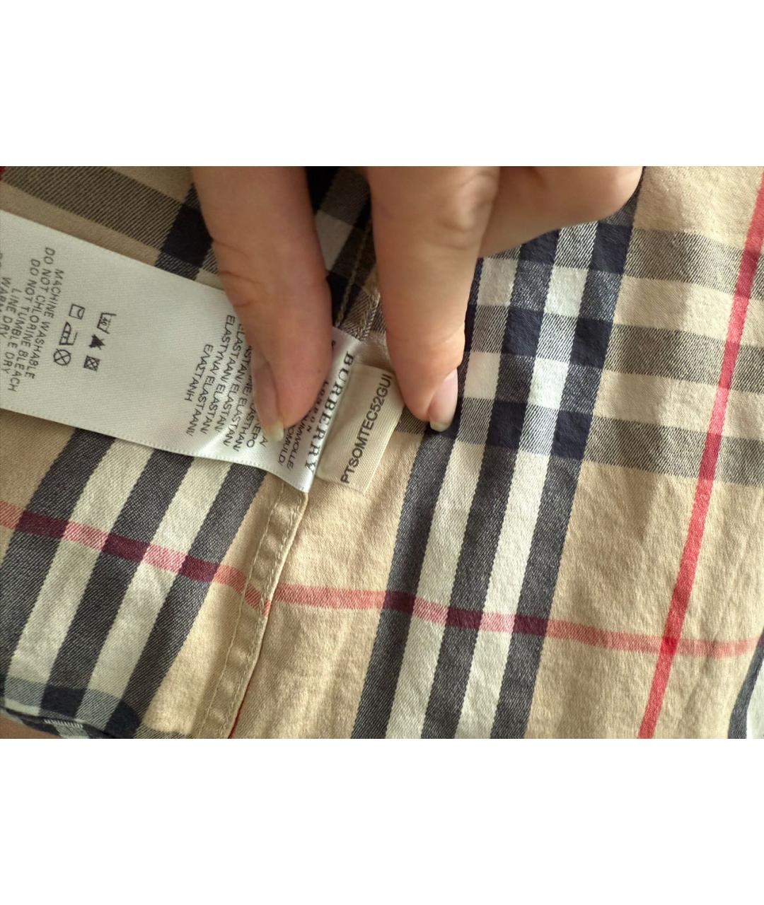 BURBERRY KIDS Бежевая рубашка/блузка, фото 5