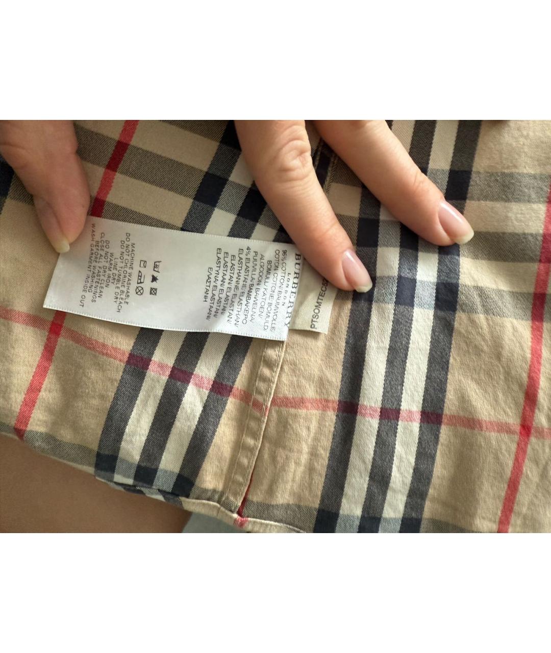 BURBERRY KIDS Бежевая рубашка/блузка, фото 6