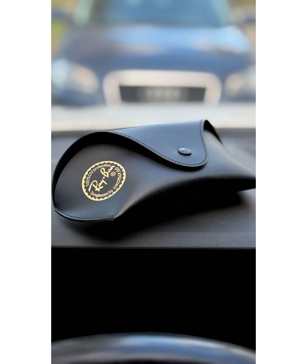 RAY BAN Черные металлические солнцезащитные очки, фото 5