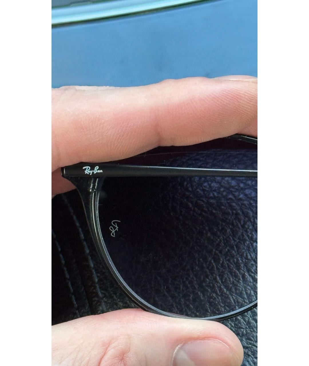 RAY BAN Черные металлические солнцезащитные очки, фото 7