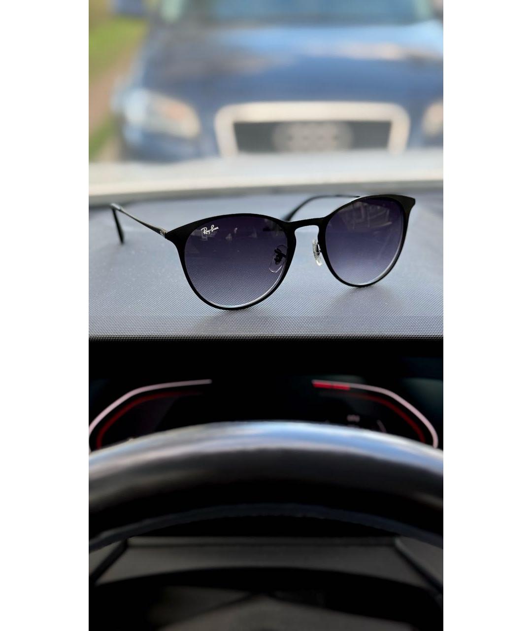 RAY BAN Черные металлические солнцезащитные очки, фото 3