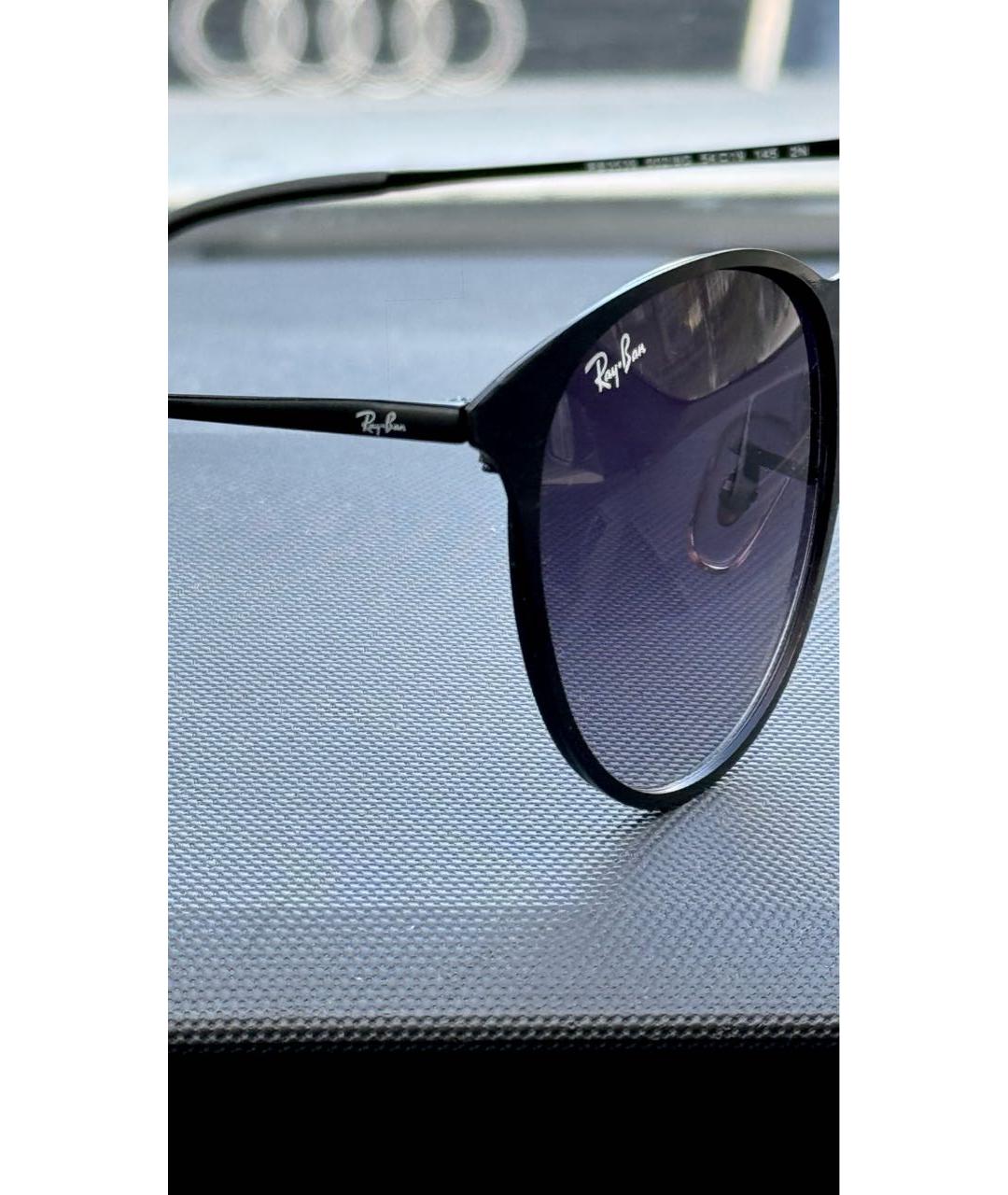RAY BAN Черные металлические солнцезащитные очки, фото 4