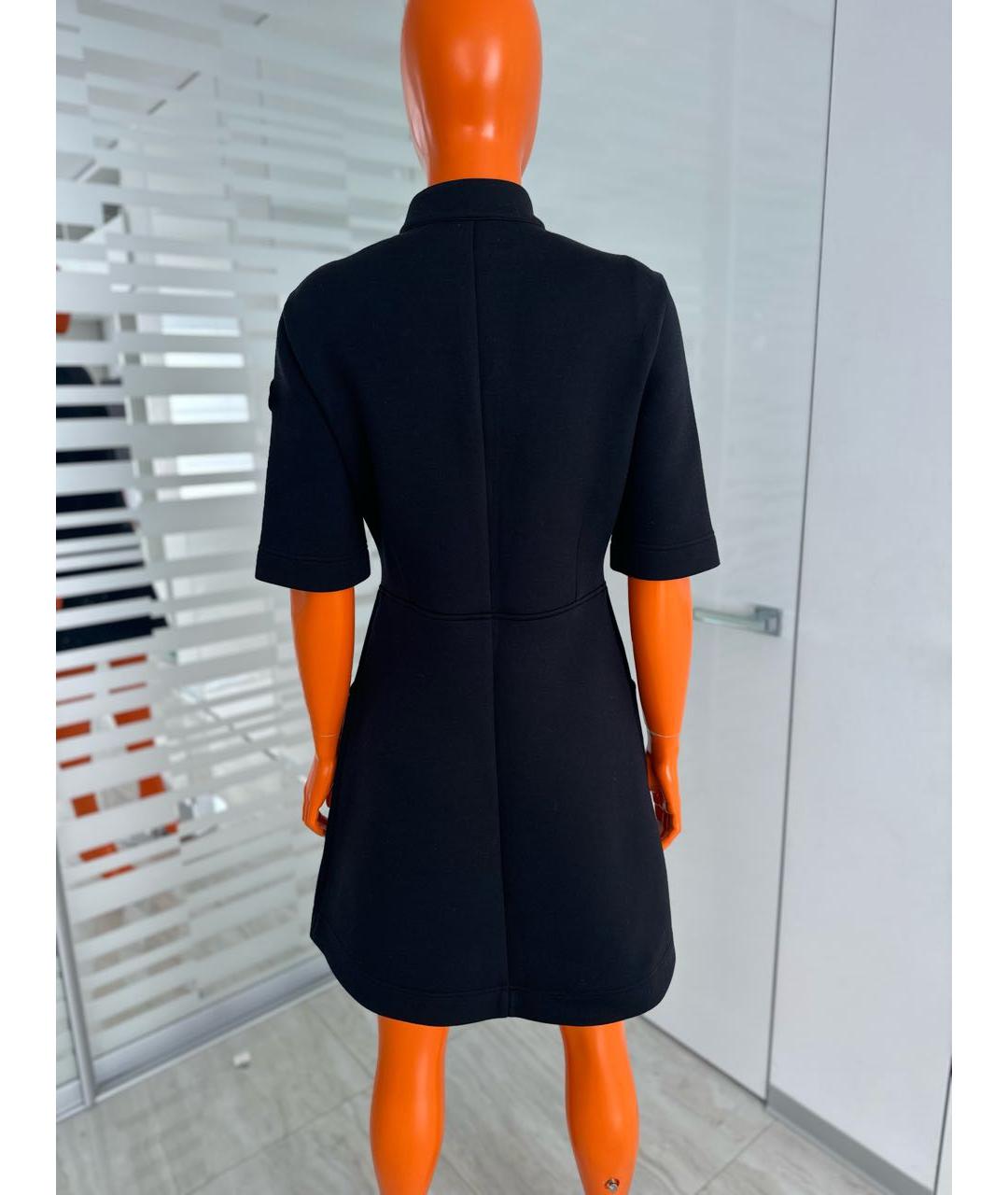 MONCLER Черное хлопковое повседневное платье, фото 2