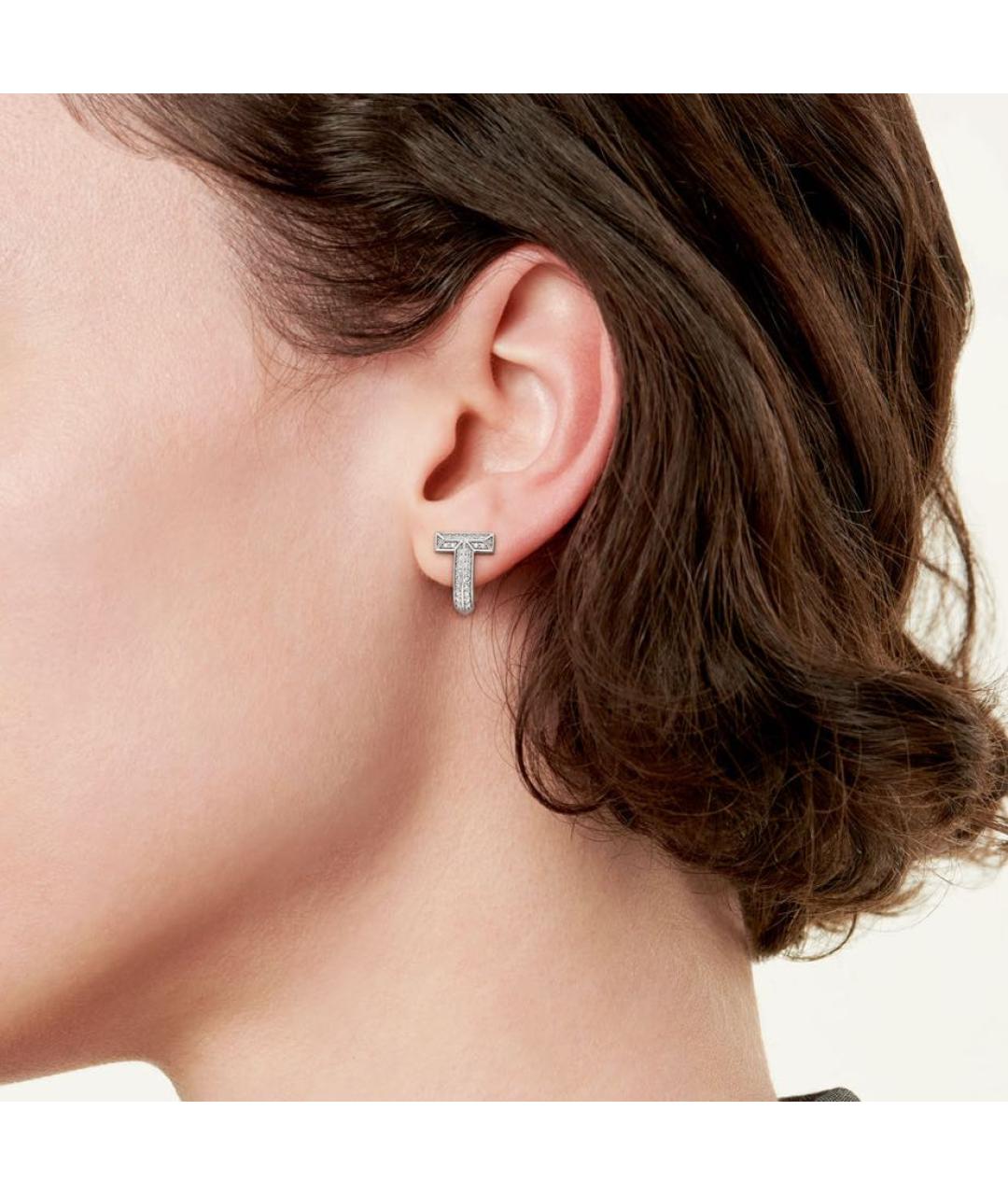 TIFFANY&CO Серебряные серьги из белого золота, фото 2