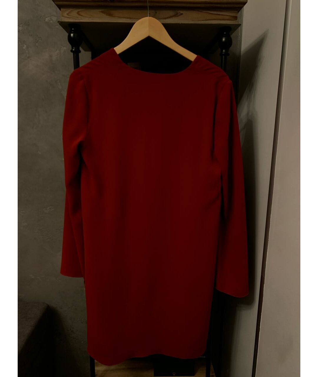 THEORY Красное ацетатное повседневное платье, фото 2