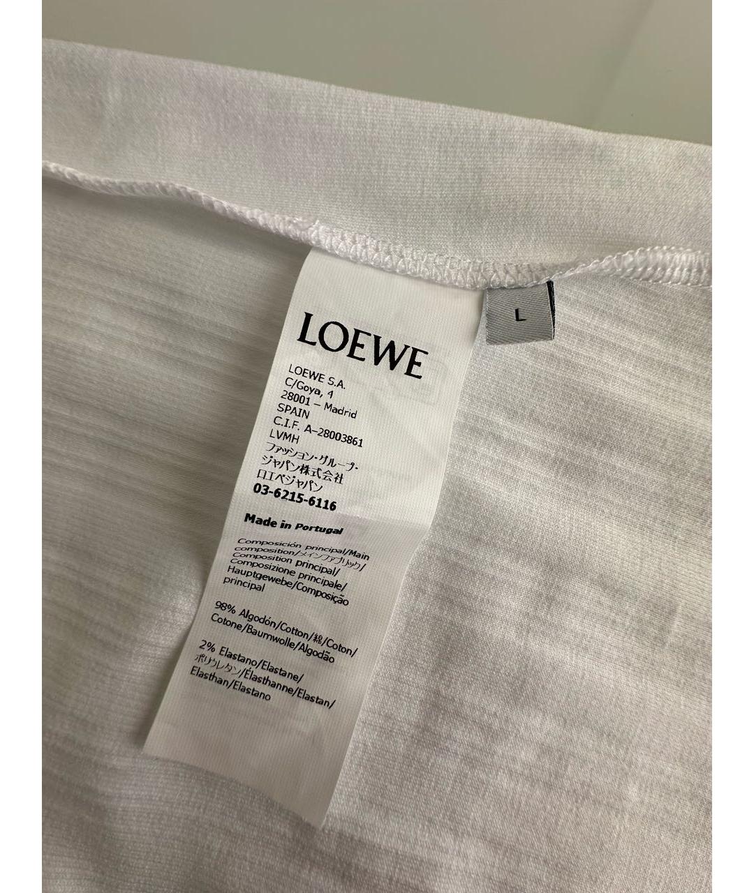 LOEWE Белая полиэстеровая майка, фото 5
