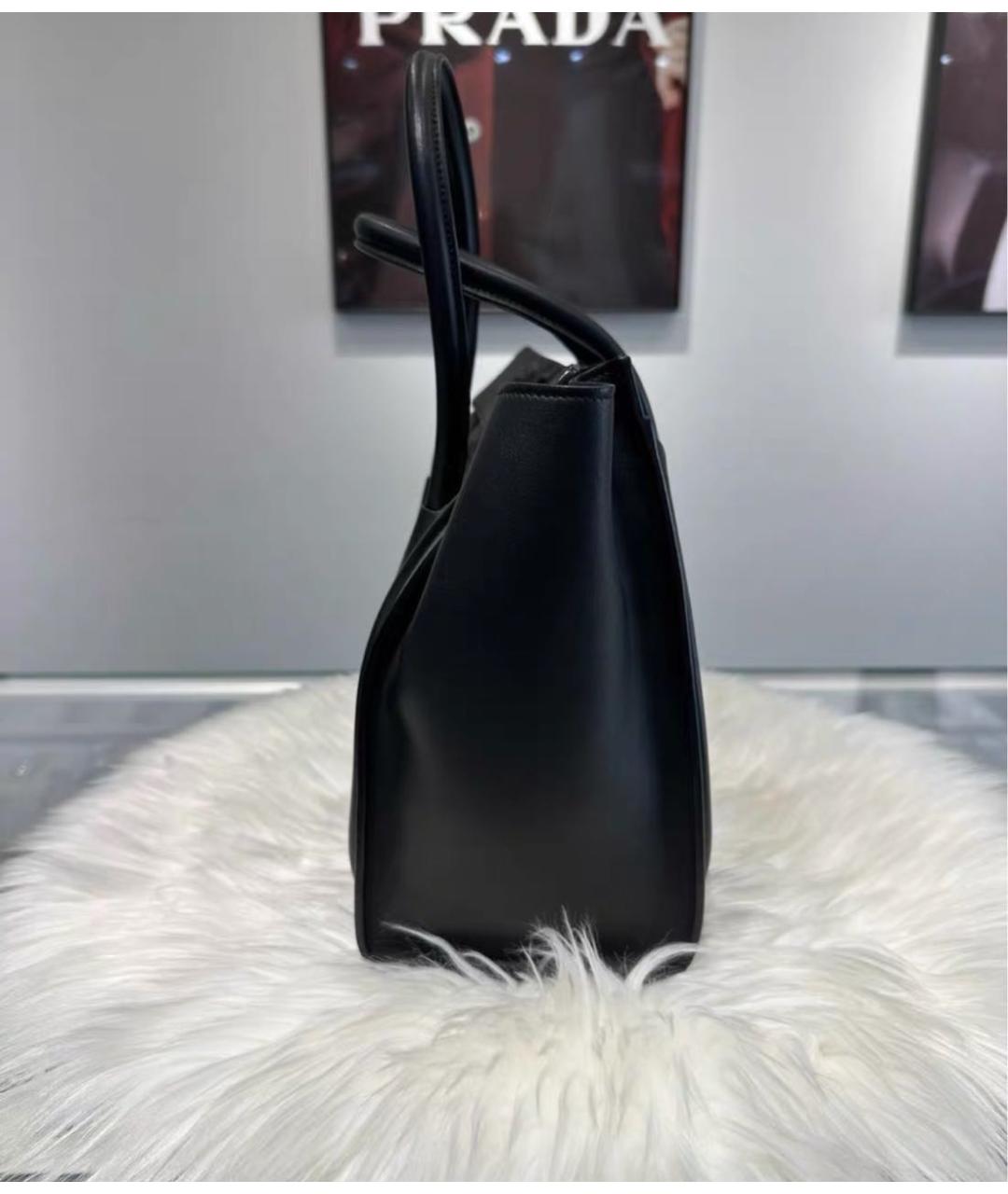 CELINE Черная кожаная сумка тоут, фото 4