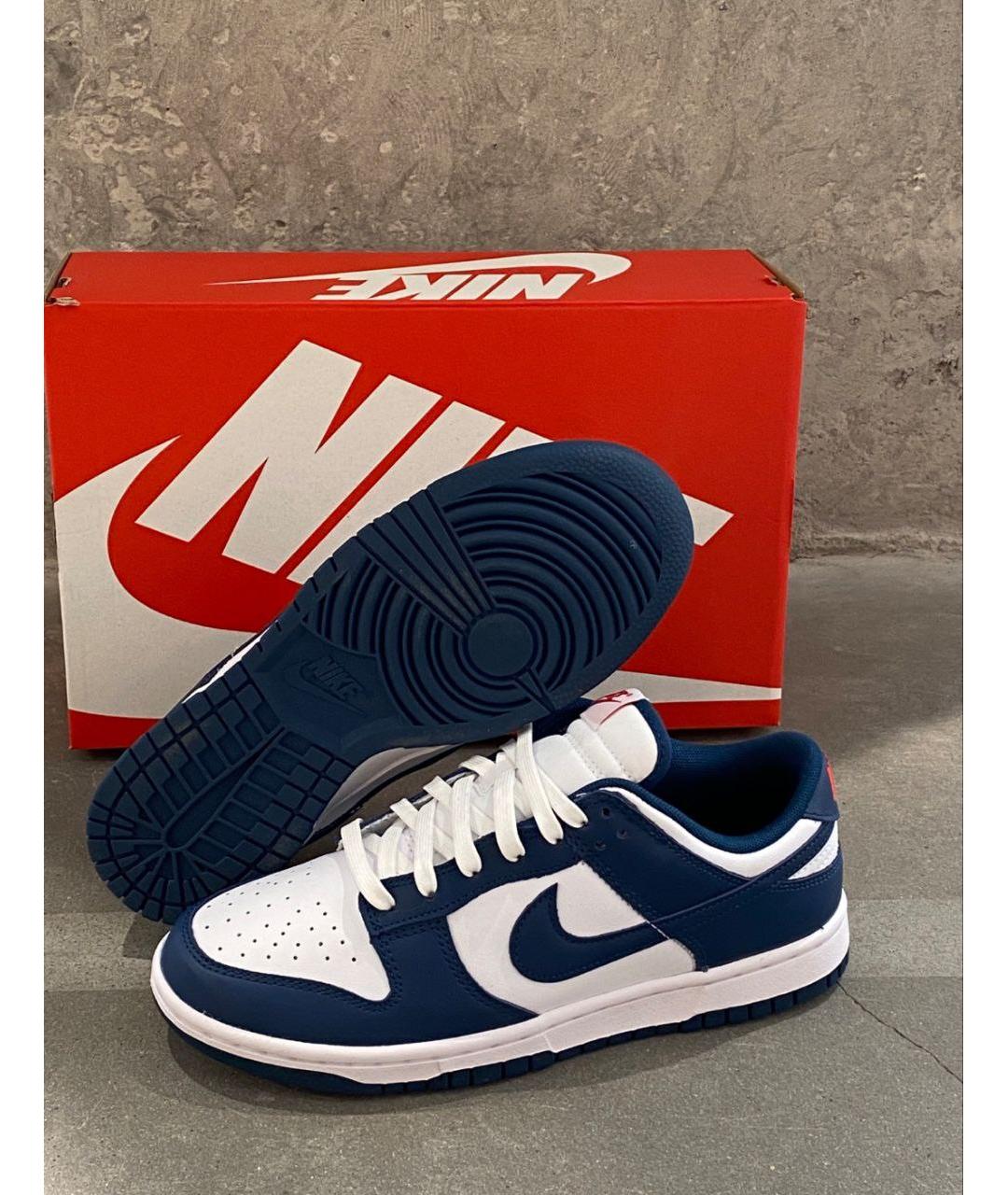 NIKE Синие кожаные кроссовки, фото 3