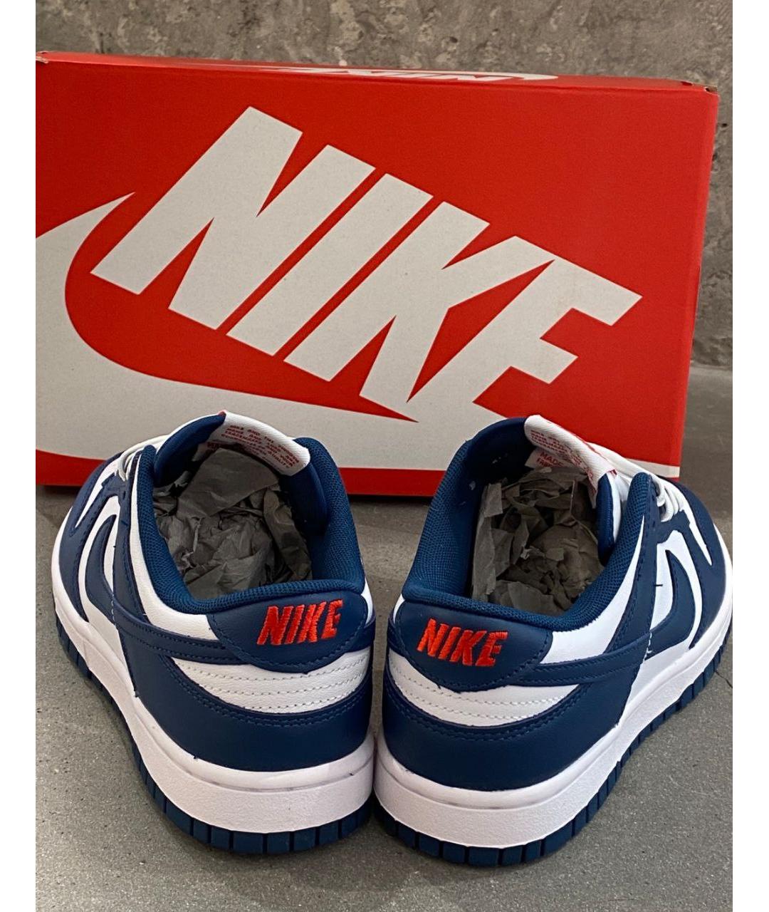 NIKE Синие кожаные кроссовки, фото 6