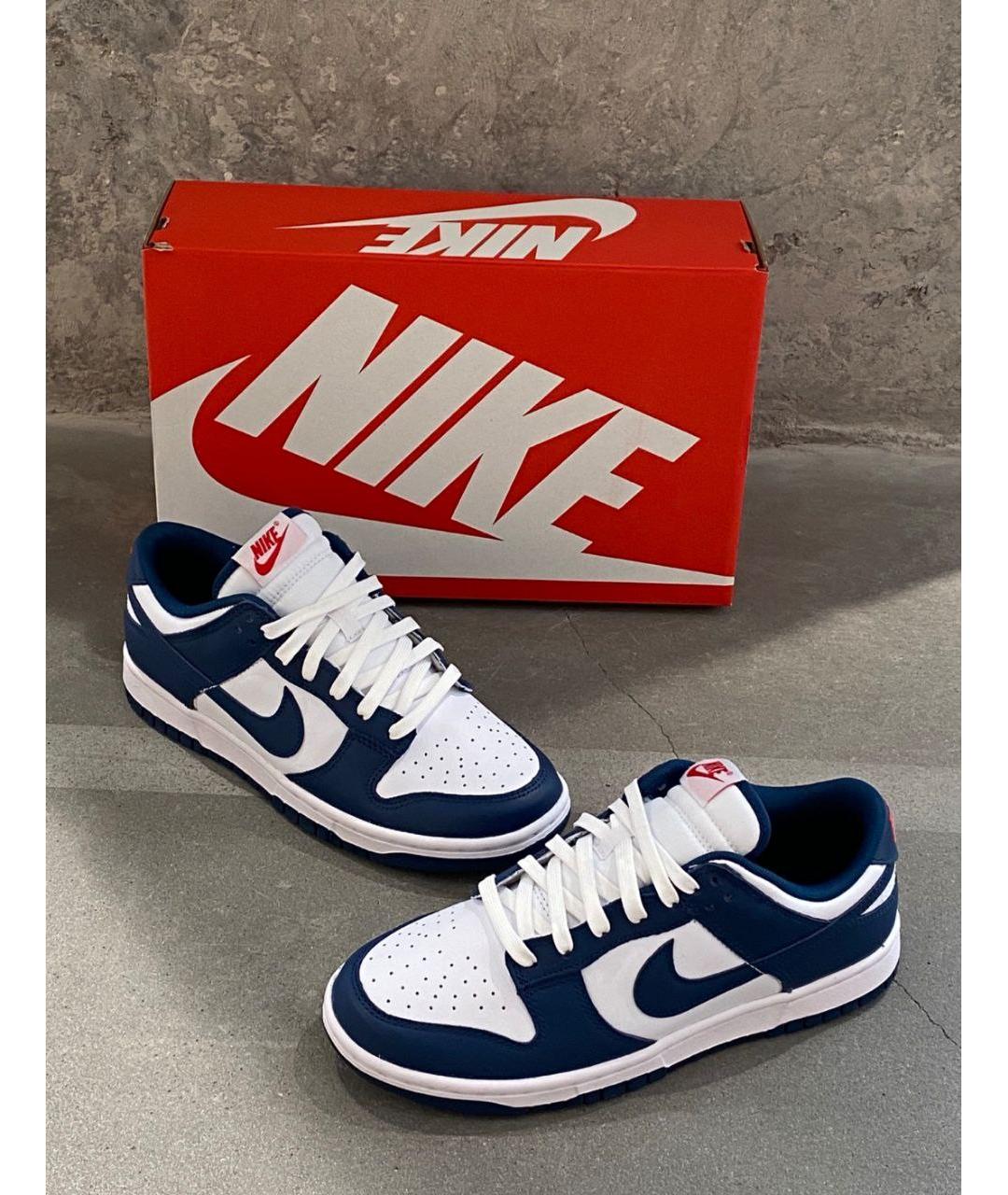 NIKE Синие кожаные кроссовки, фото 2