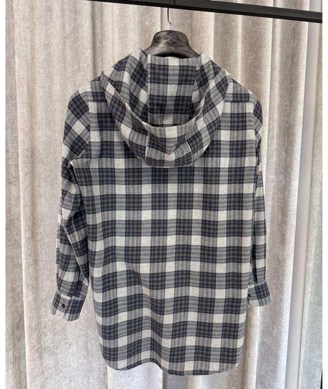 KITON Антрацитовая хлопковая рубашка, фото 2