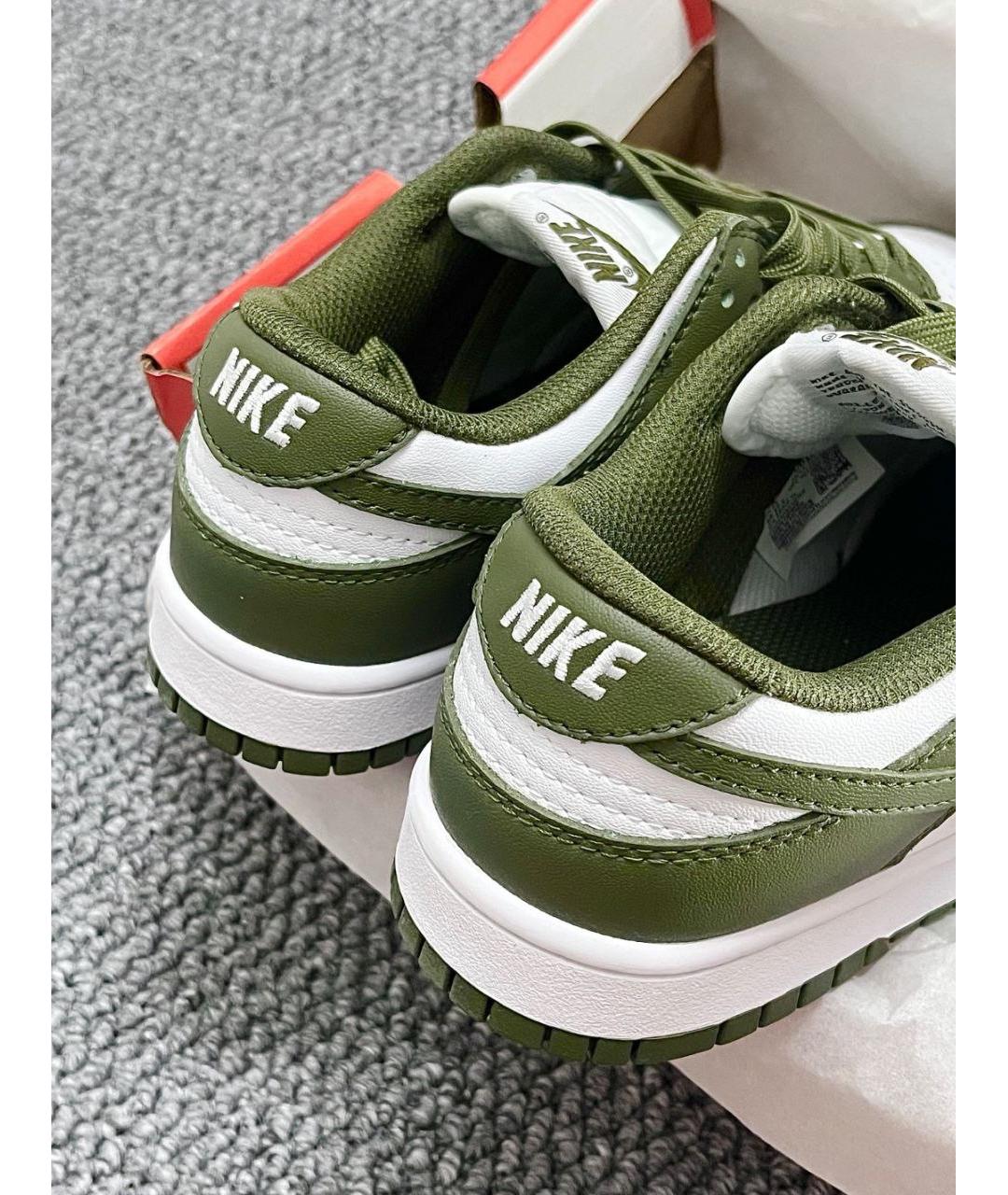 NIKE Зеленые кожаные кроссовки, фото 3
