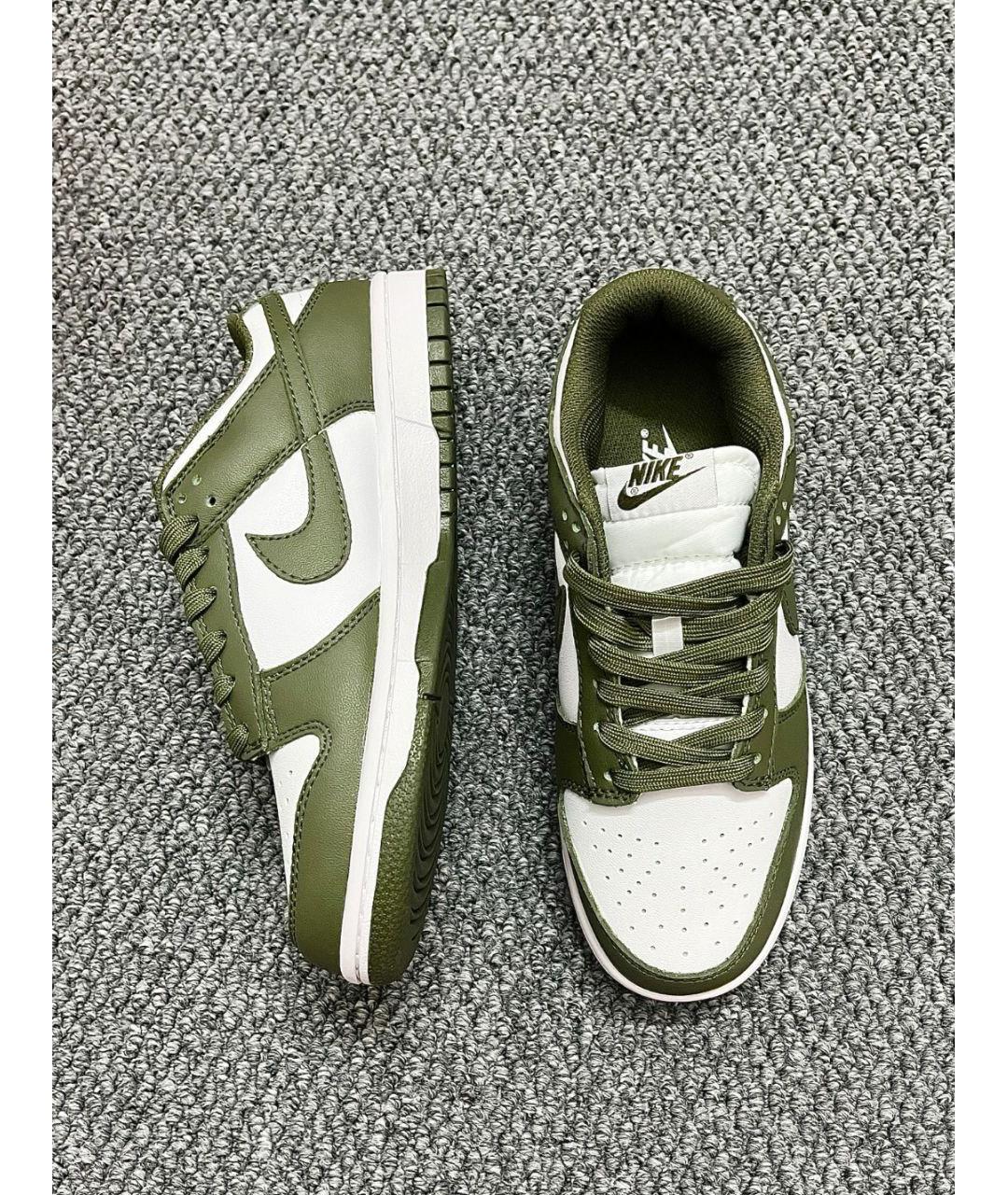 NIKE Зеленые кожаные кроссовки, фото 2