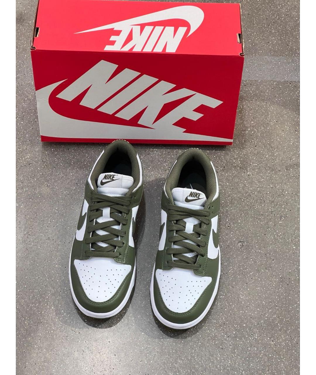 NIKE Зеленые кожаные кроссовки, фото 4