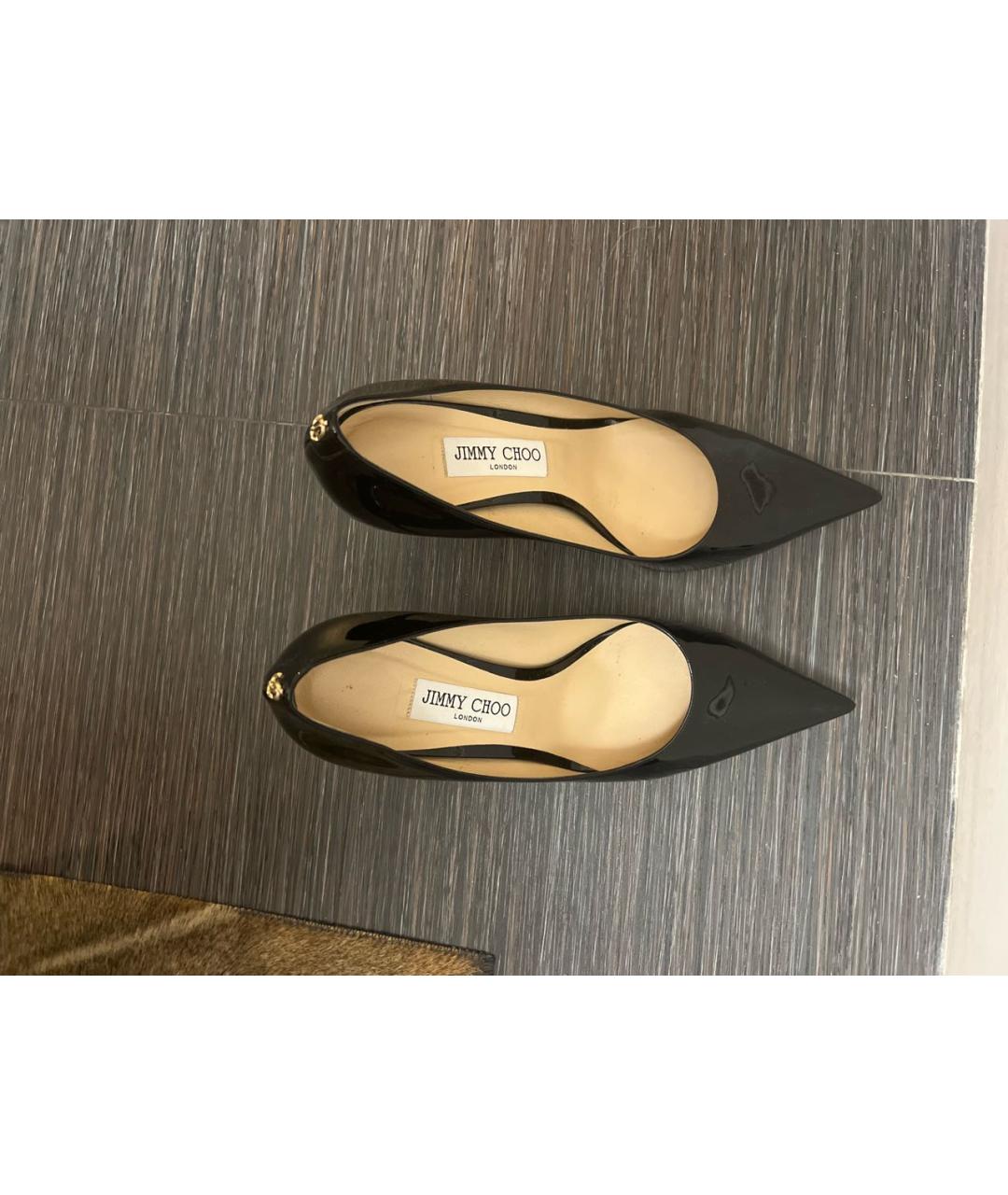 JIMMY CHOO Черные туфли из лакированной кожи, фото 3