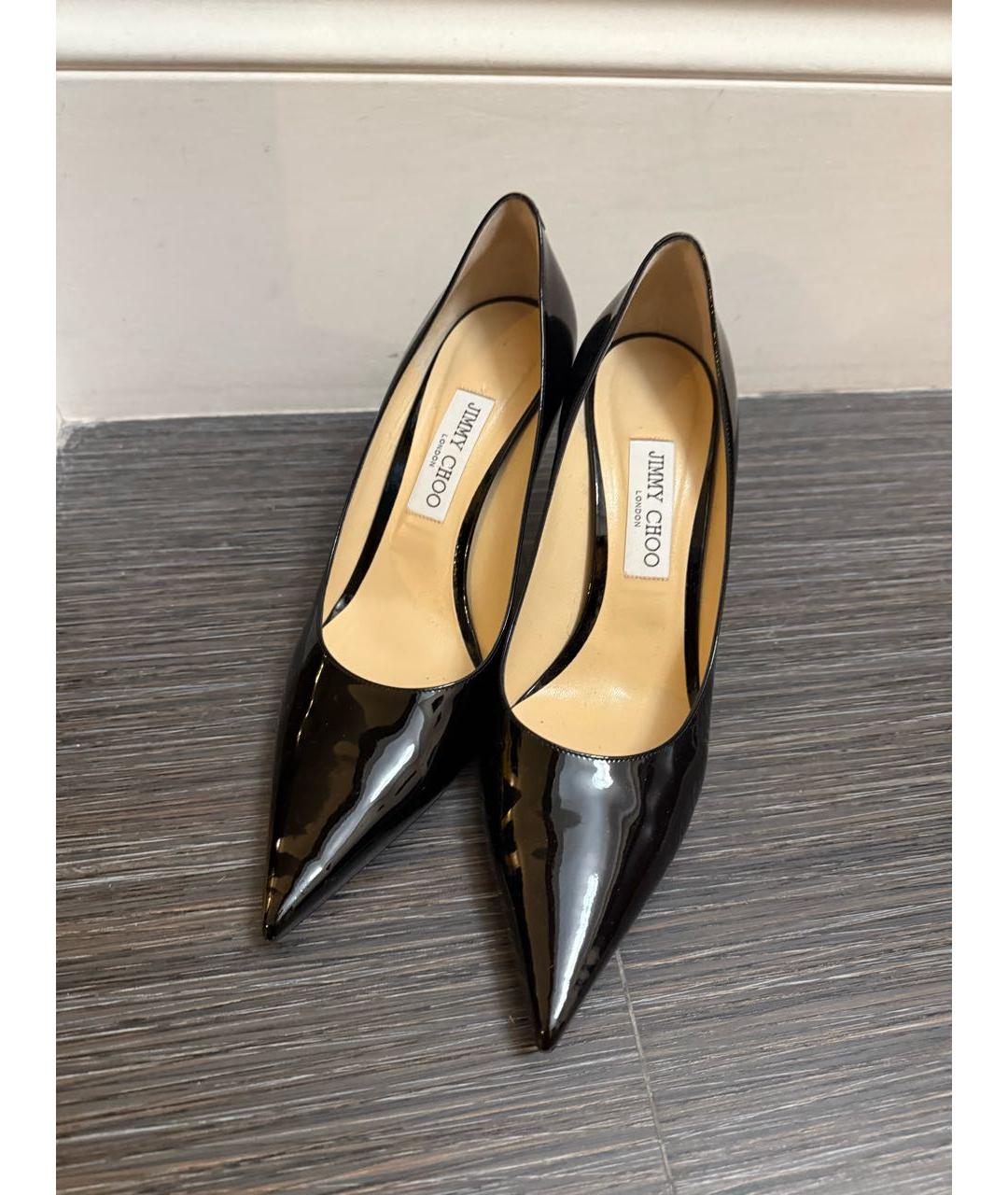 JIMMY CHOO Черные туфли из лакированной кожи, фото 2