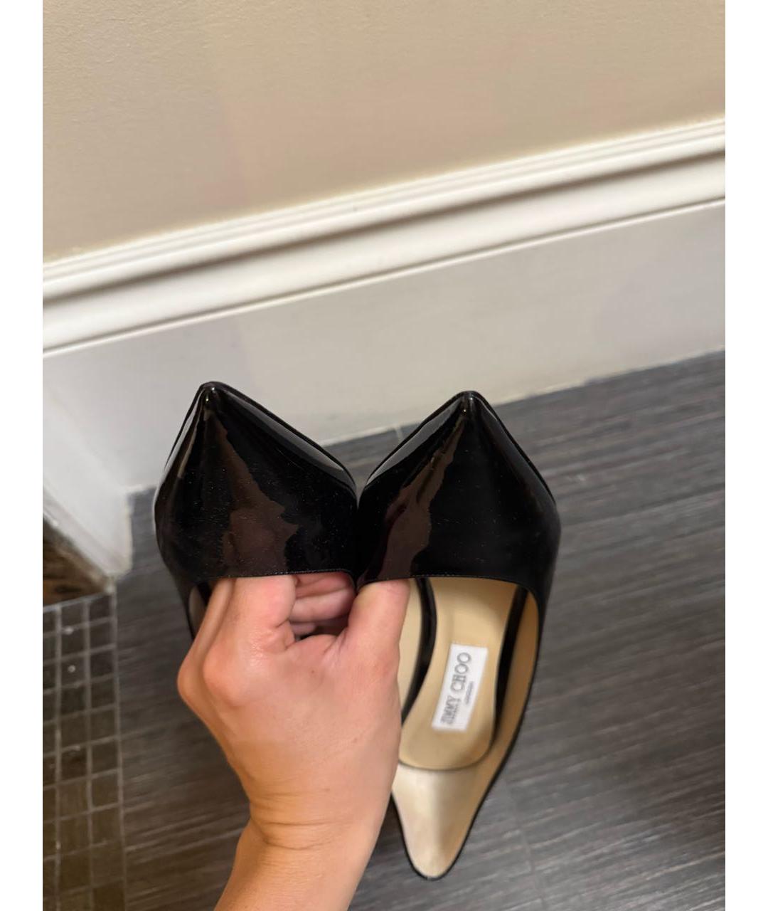 JIMMY CHOO Черные туфли из лакированной кожи, фото 4