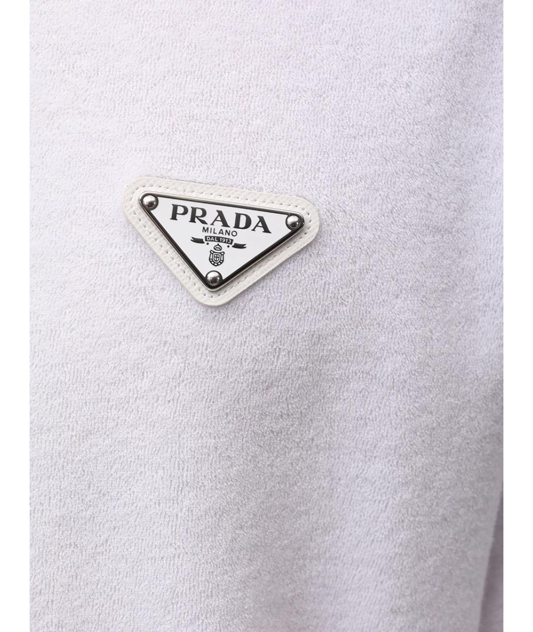 PRADA Белая хлопковая футболка, фото 5