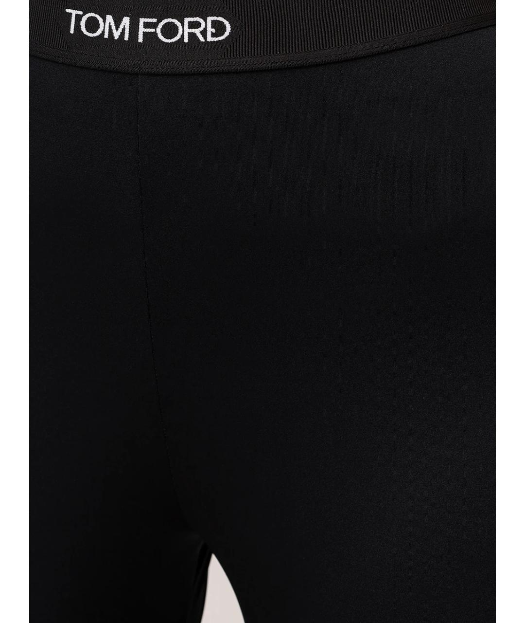 TOM FORD Черные синтетические леггинсы и велосипедки, фото 4