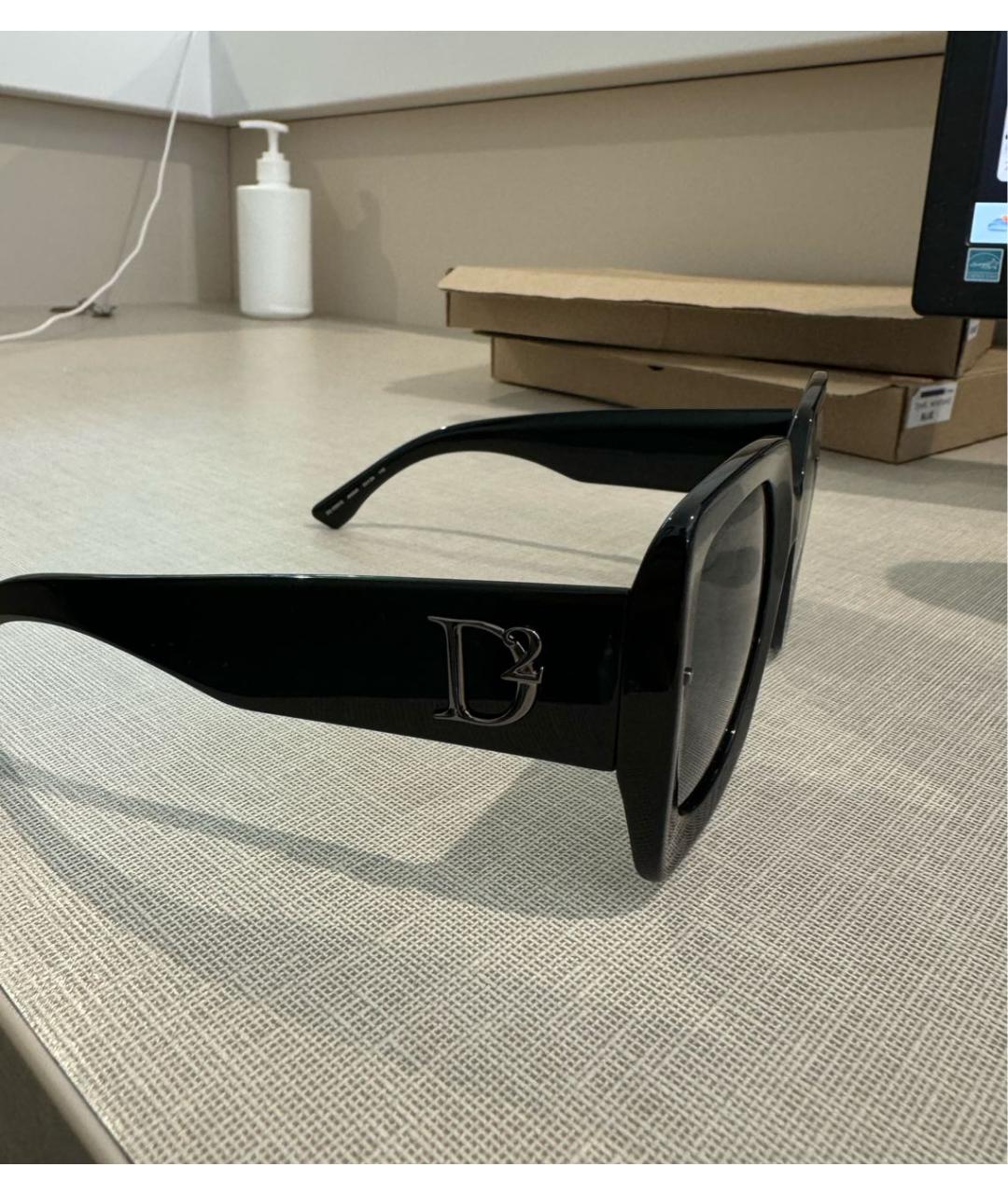 DSQUARED2 Черные пластиковые солнцезащитные очки, фото 2