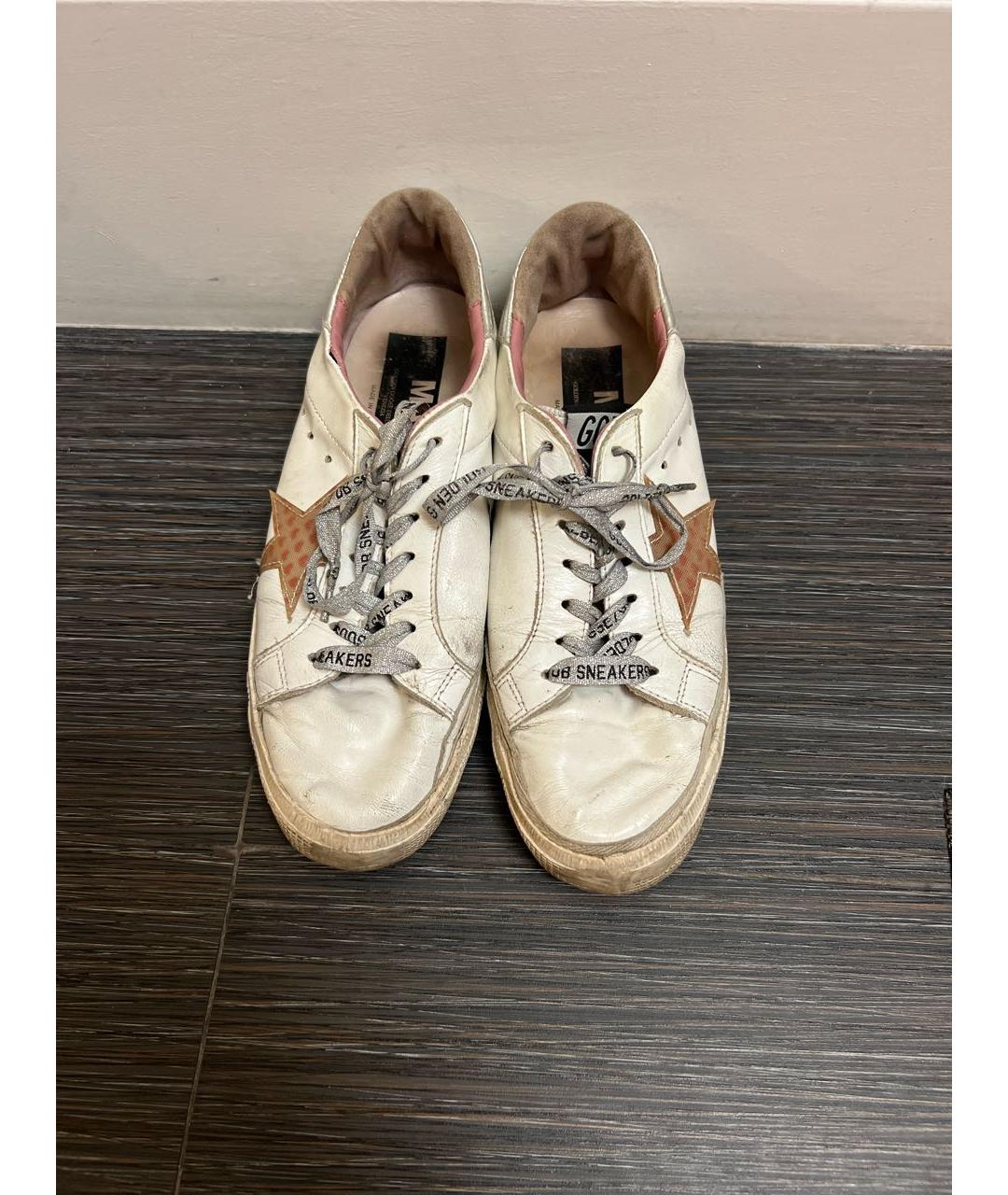 GOLDEN GOOSE DELUXE BRAND Белые кожаные кеды, фото 2