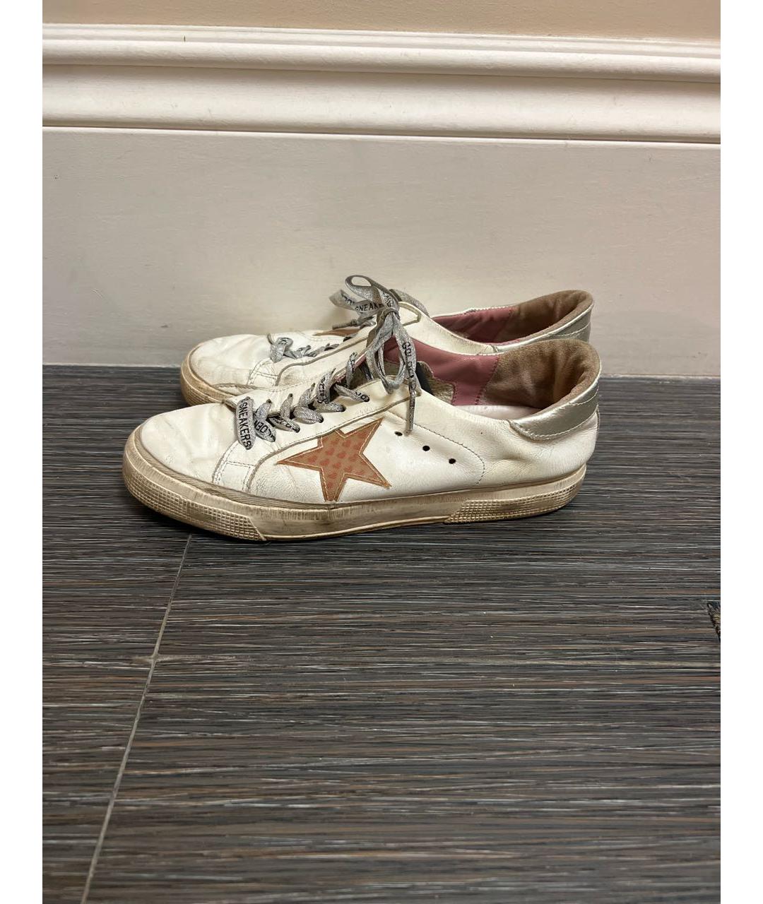 GOLDEN GOOSE DELUXE BRAND Белые кожаные кеды, фото 5