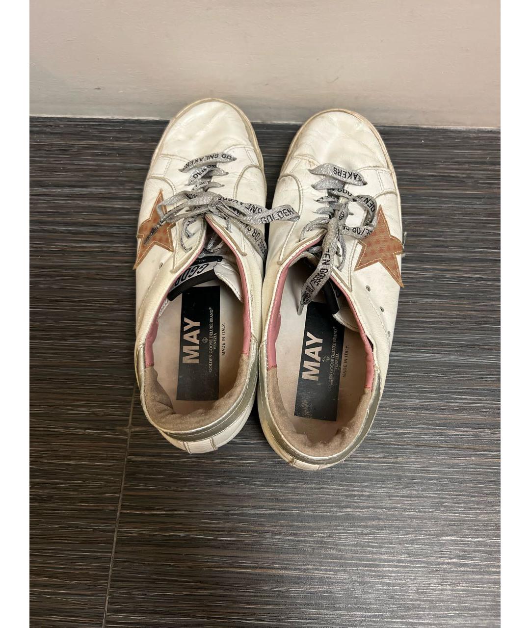 GOLDEN GOOSE DELUXE BRAND Белые кожаные кеды, фото 3