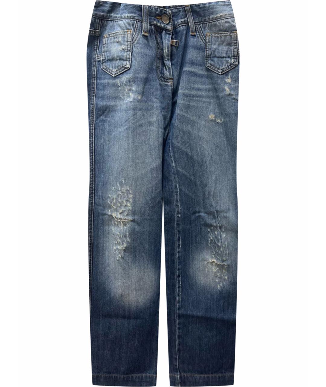 DOLCE&GABBANA Синие прямые джинсы, фото 1