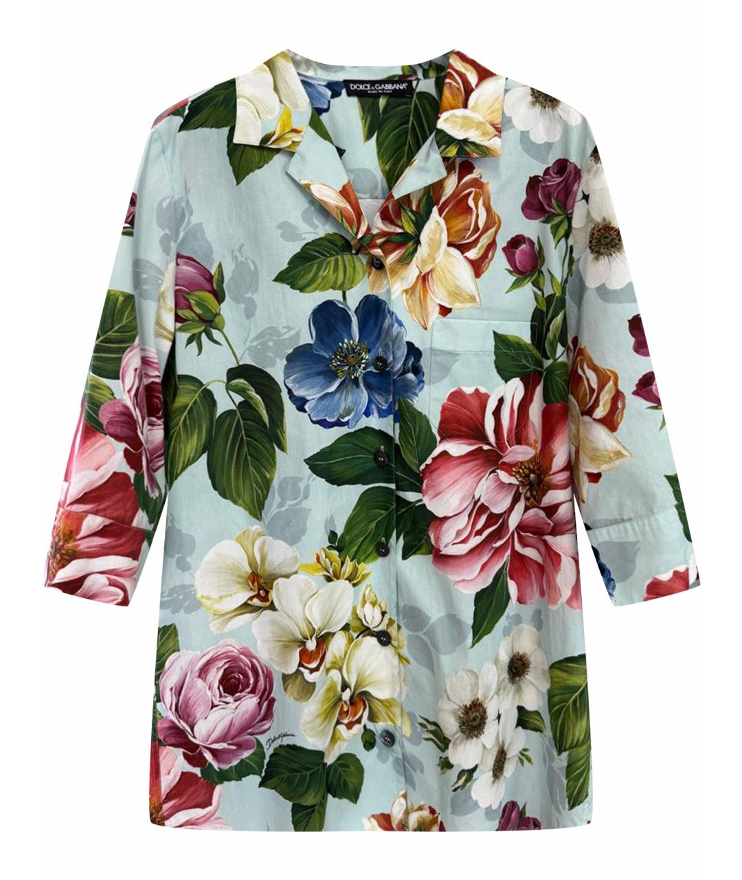 DOLCE&GABBANA Голубая хлопковая рубашка, фото 1