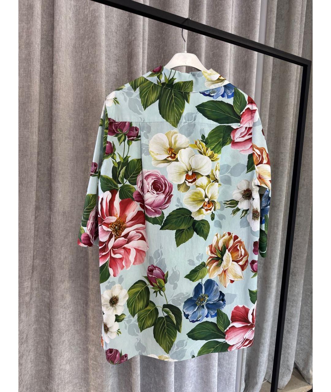 DOLCE&GABBANA Голубая хлопковая рубашка, фото 2