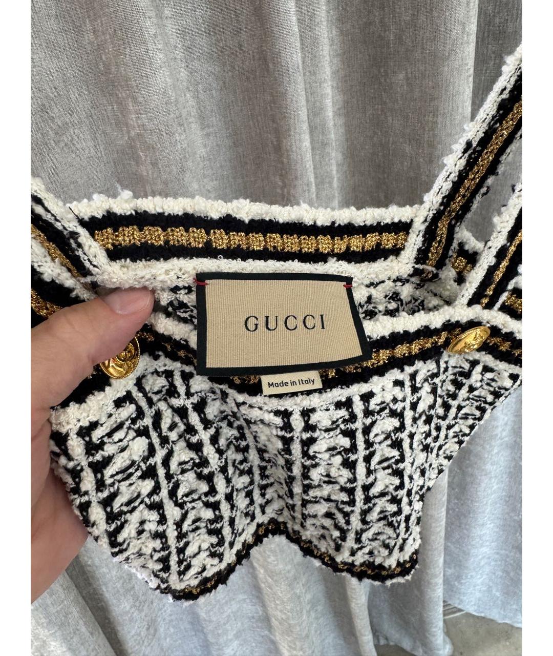 GUCCI Черная хлопковая майка, фото 3