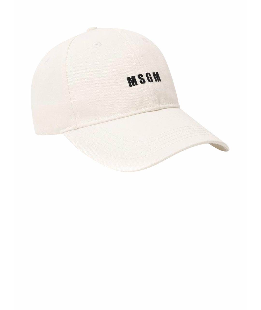 MSGM Белая хлопковая кепка, фото 1