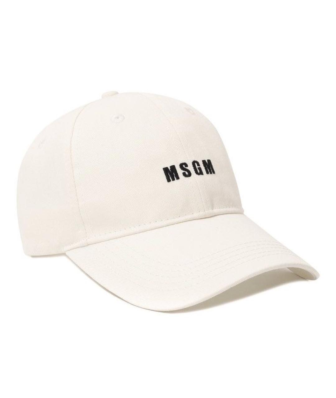 MSGM Белая хлопковая кепка, фото 3