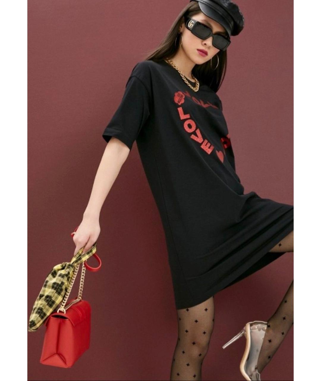 LOVE MOSCHINO Мульти хлопковое повседневное платье, фото 2