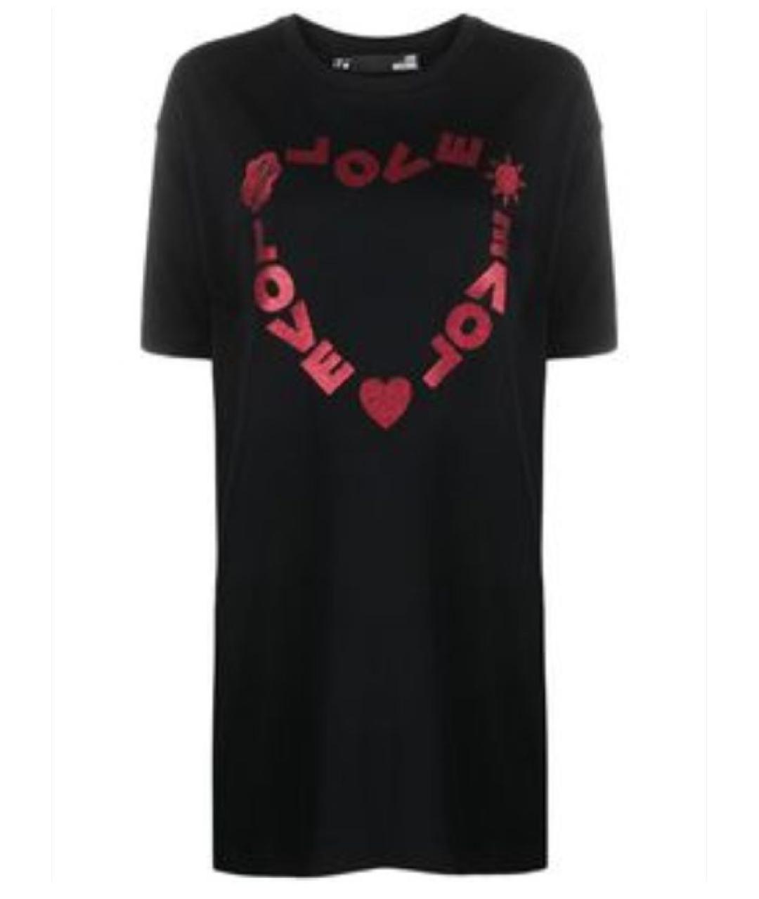 LOVE MOSCHINO Мульти хлопковое повседневное платье, фото 1