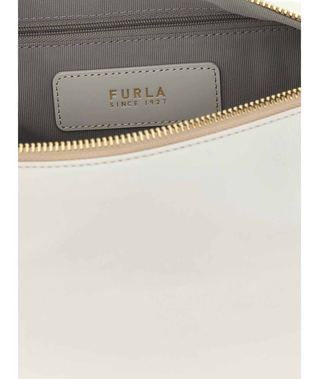 FURLA Белая кожаная сумка через плечо, фото 4