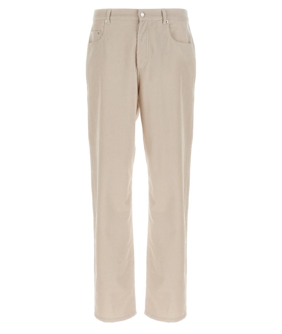 A.P.C. Бежевые хлопковые повседневные брюки, фото 1