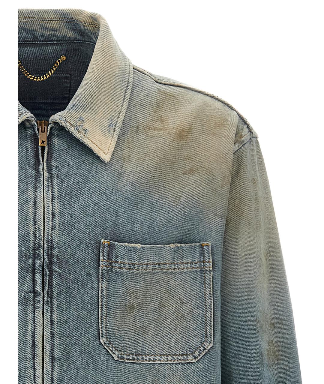 GOLDEN GOOSE DELUXE BRAND Синяя хлопковая куртка, фото 3