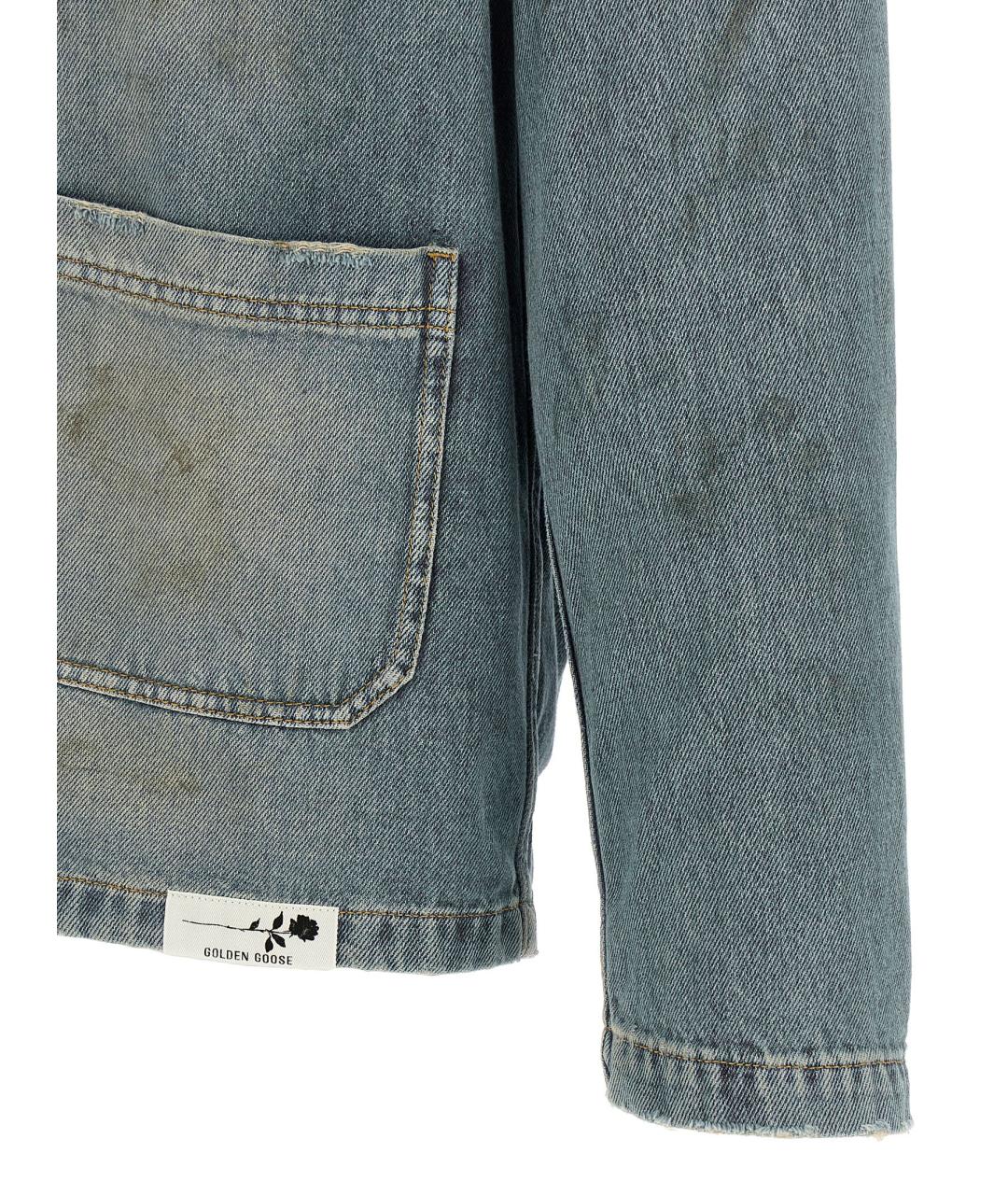 GOLDEN GOOSE DELUXE BRAND Синяя хлопковая куртка, фото 4